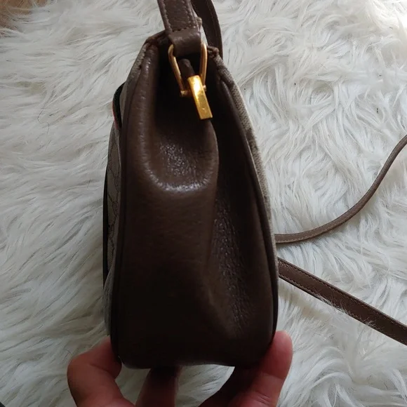 Authentic Vintage Gucci GG Monogram Supreme Sherry Web Ophidia Crossbody Bag - Picture 4 of 9